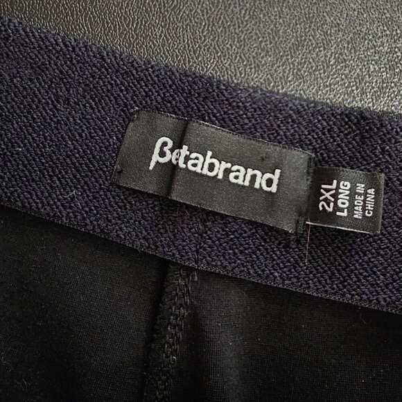 Betabrand Womens Faux Leather Front Stretch Pull On Pants, Black, Size 2XL LONG - Picture 3 of 9